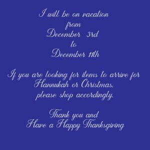 Vacation Dec 3rd-11th